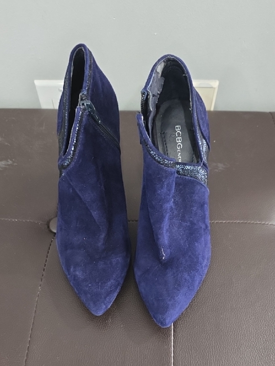 BCBGeneration Shoes - BCBGeneration Deep Blue Suede Pointed Toe Ankle Booties